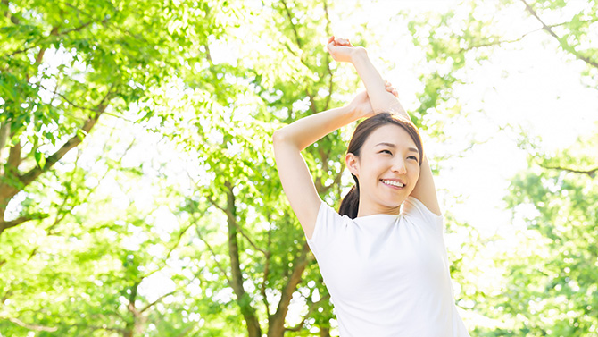 運動をすることで「幸せホルモン」と言われる「セロトニン」が分泌され、精神が安定しストレスフリーの状態に