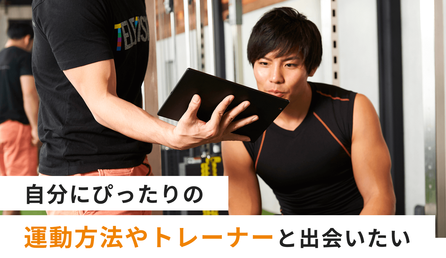 自分にぴったりの運動方法やトレーナーと出会いたい