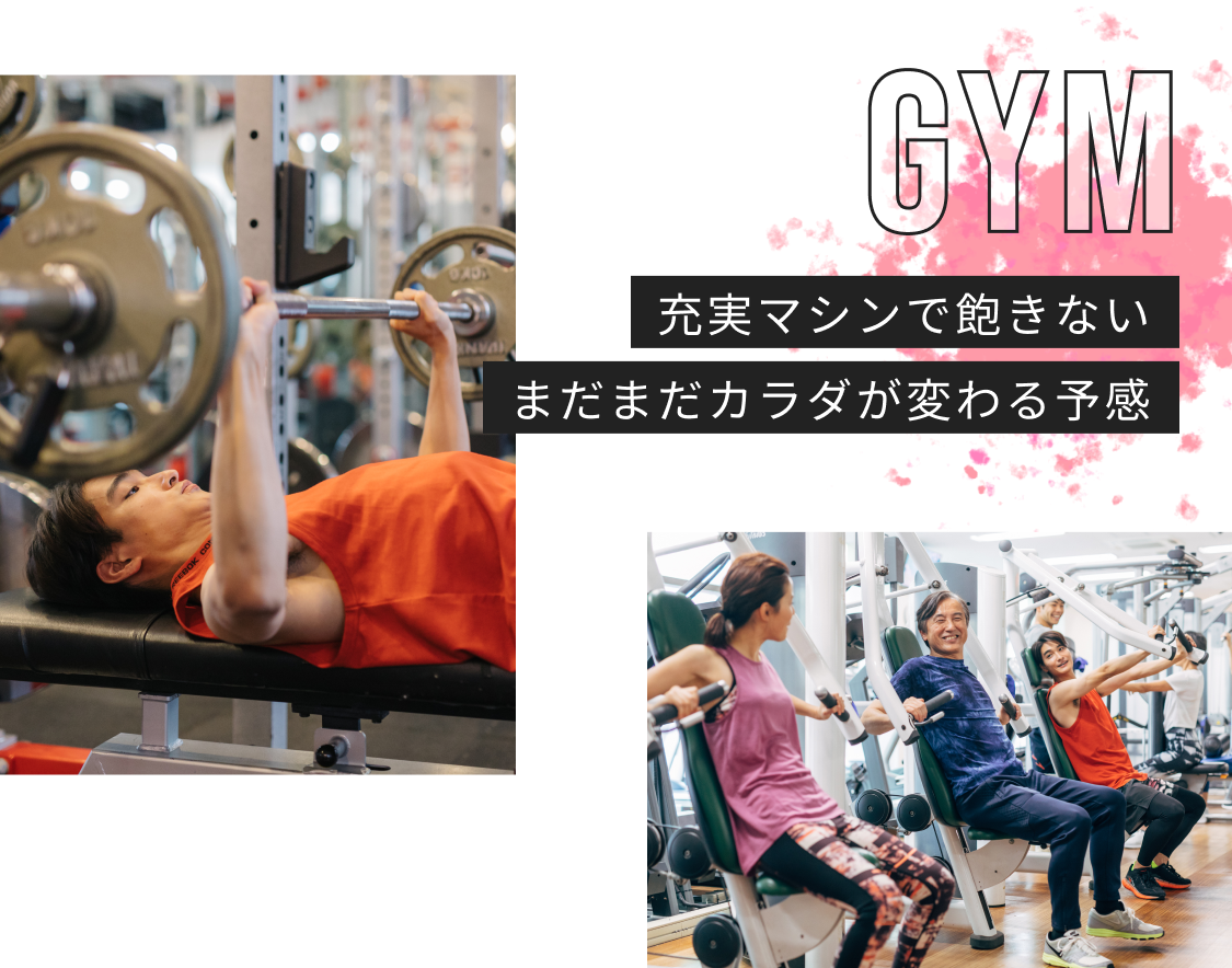 Gym 充実マシンで飽きない まだまだカラダが変わる予感