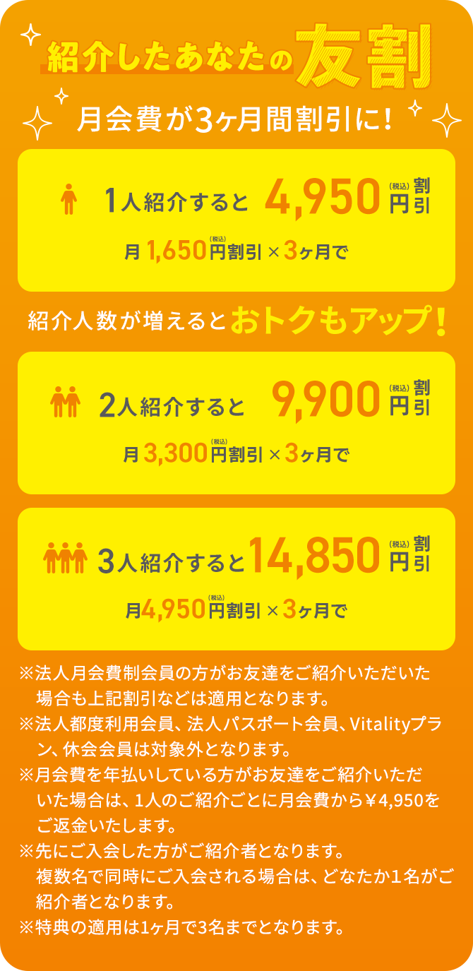 紹介したあなたの友割！