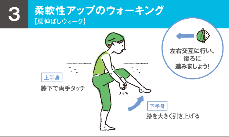 柔軟性アップのウォーキング
