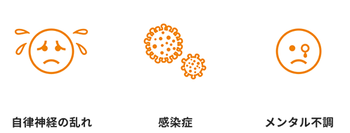 自律神経の乱れ / 感染症 / メンタル不調