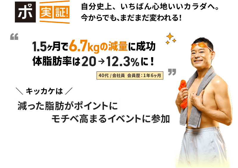 自分史上、いちばん心地いいカラダへ。今からでも、まだまだ変われる。