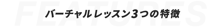 バーチャルレッスン3つの特徴