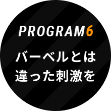 Program6 バーベルとは違った刺激を