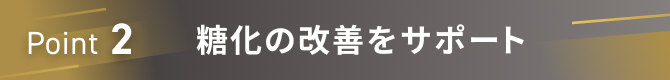 Point2 糖化の改善をサポート