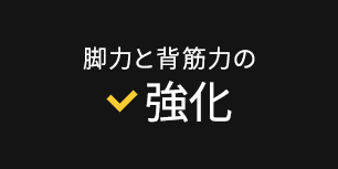 脚力と背筋力の強化