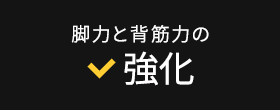 脚力と背筋力の強化